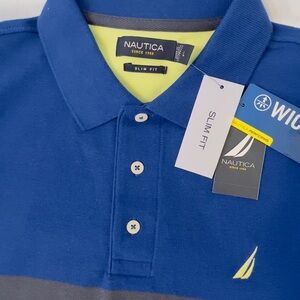 Nautica Men's Polo Shirt in Blue and Yellow